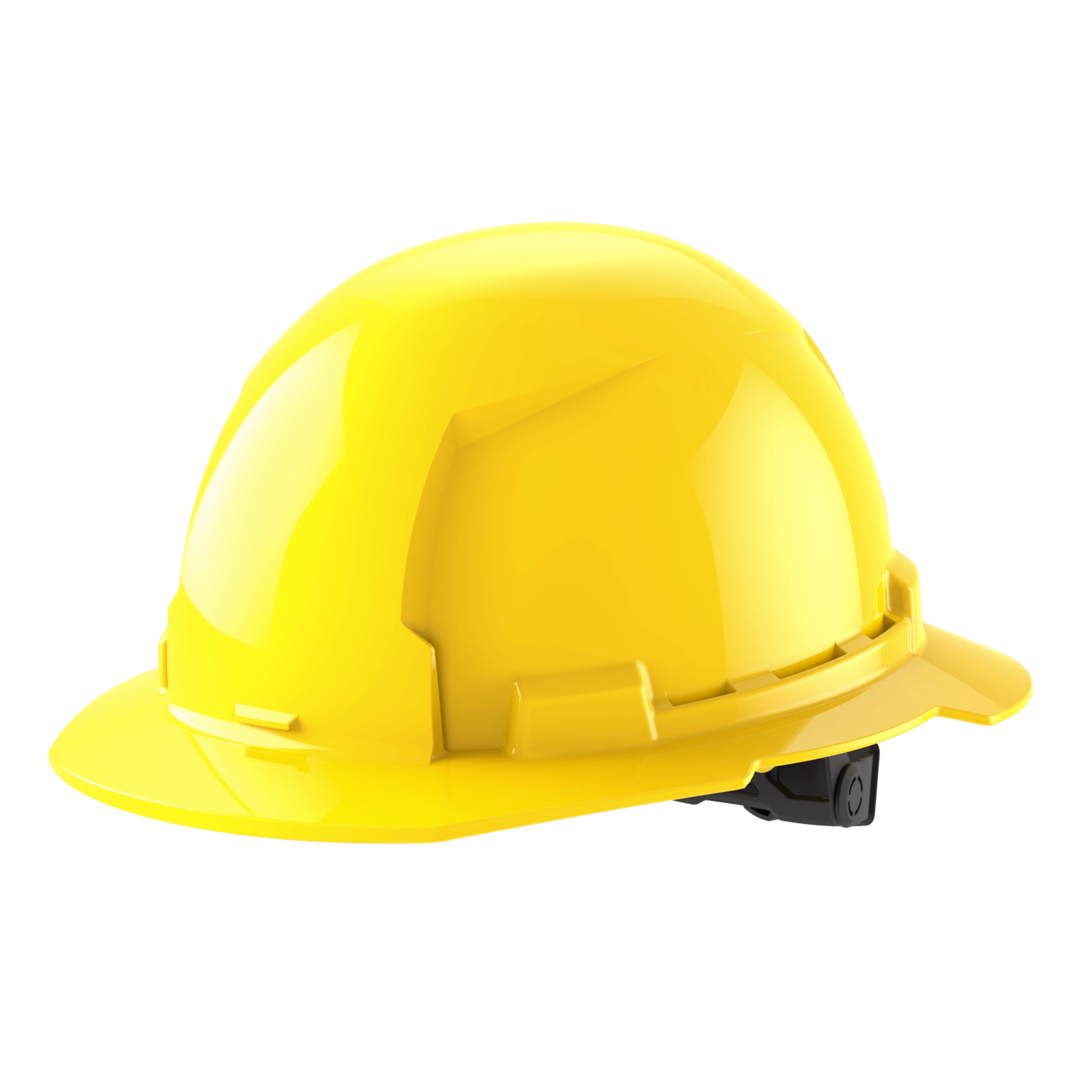 Image of the Milwaukee BOLT Yellow Full Brim Hard Hat w/6pt Ratcheting Suspension (USA) - Type 1, Class E