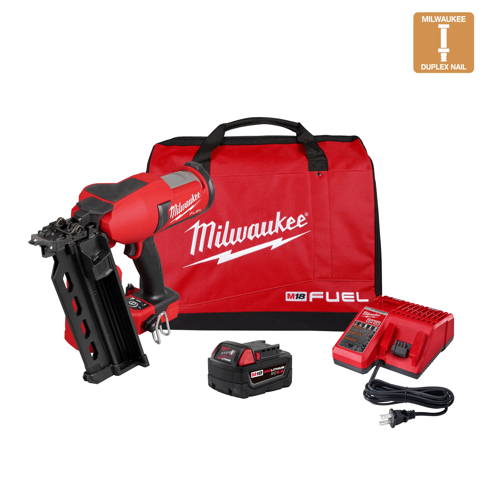 Image of the Milwaukee M18 FUEL Duplex Nailer Kit