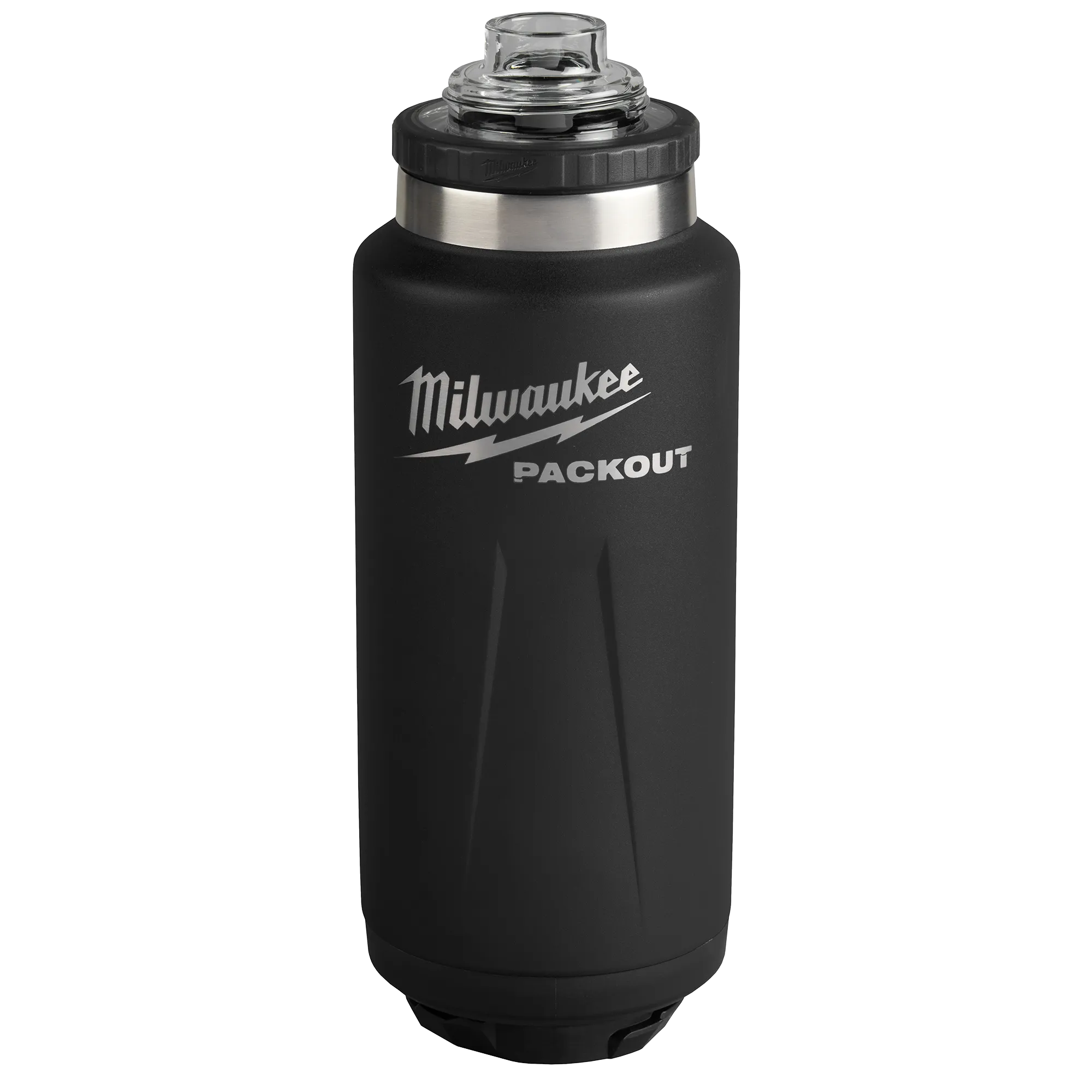 Image of the Milwaukee PACKOUT 36oz Insulated Bottle in black