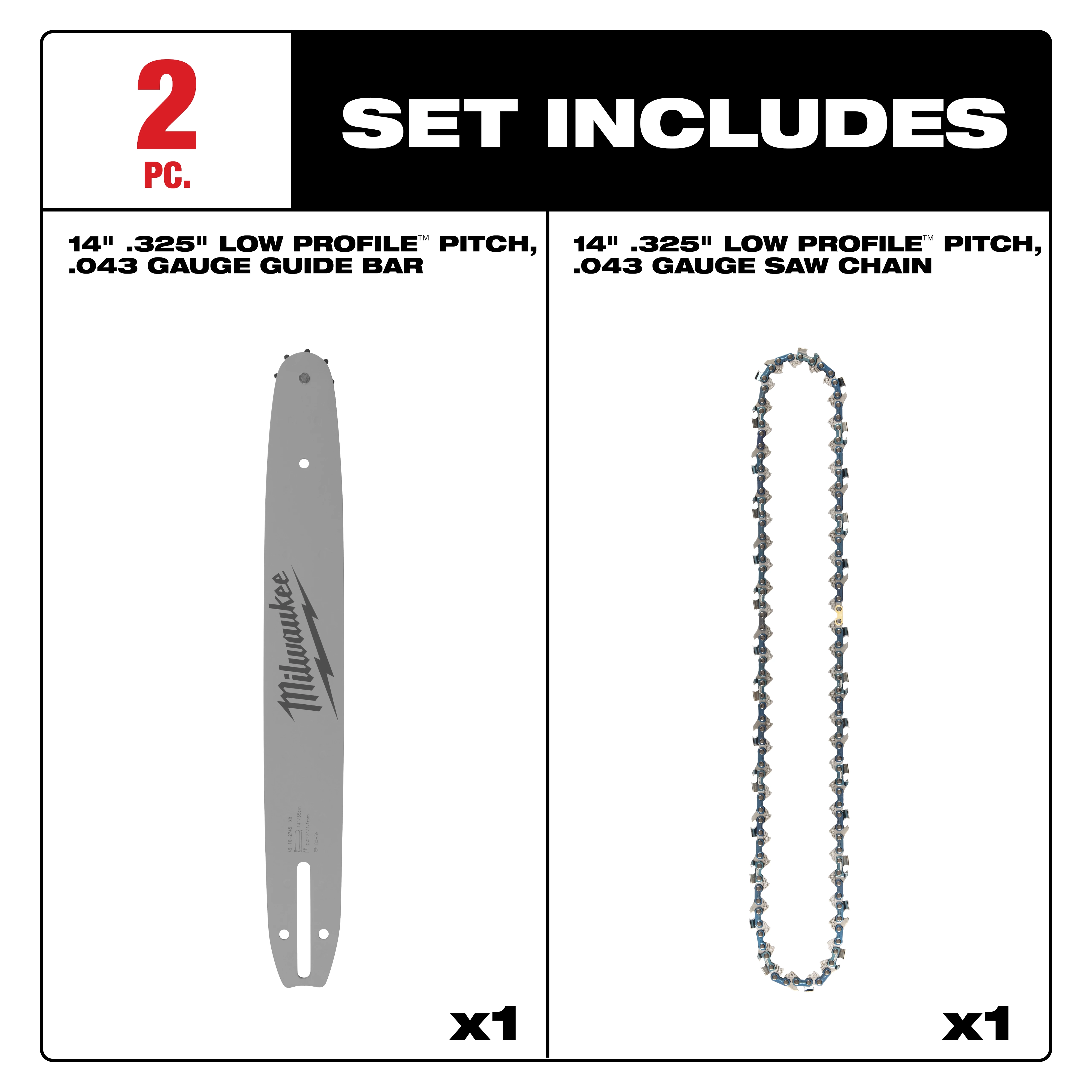 14" Top Handle Chainsaw Guide and Bar combo