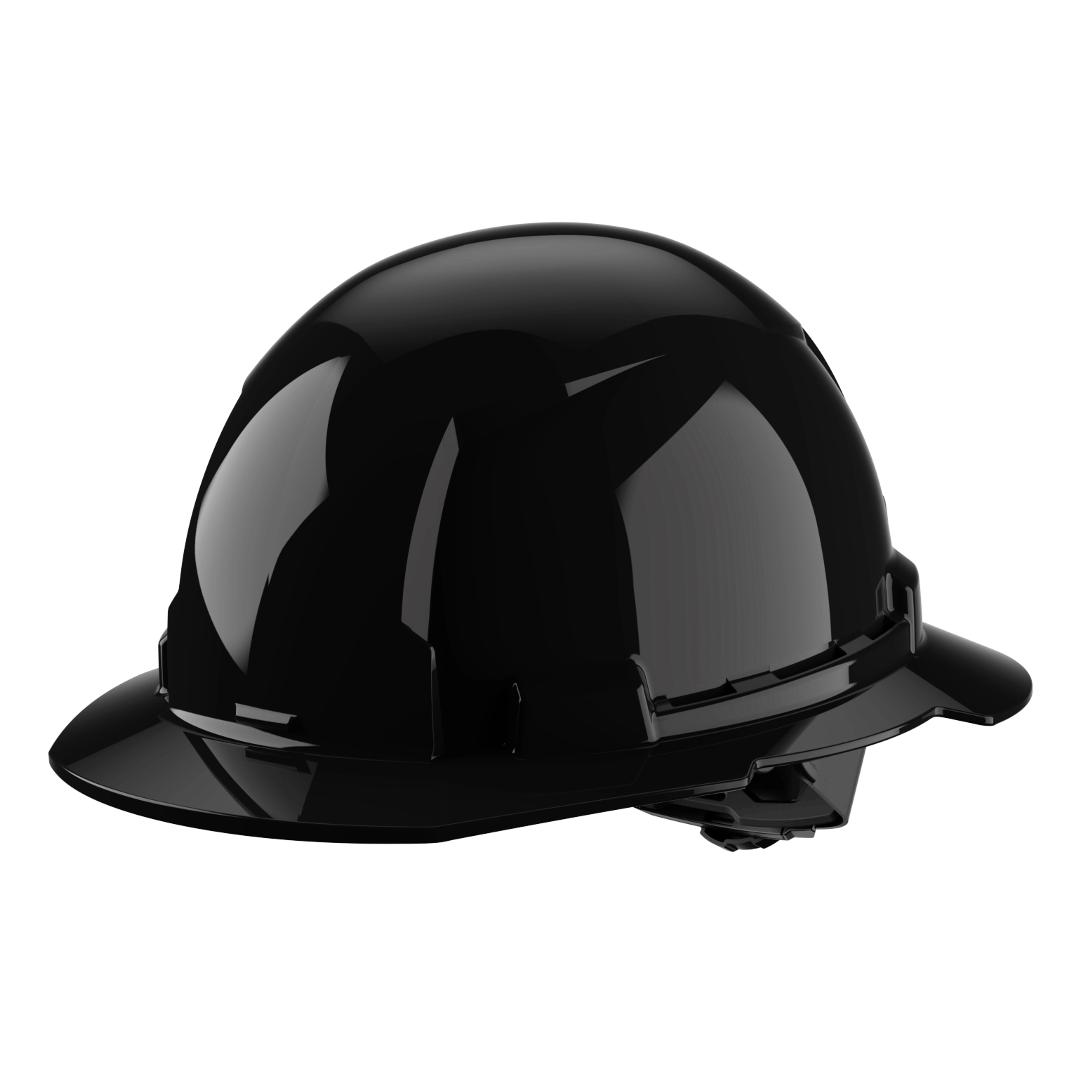 Image of the Milwaukee BOLT Black Full Brim Hard Hat w/4pt Ratcheting Suspension (USA) - Type 1, Class E