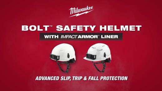 Milwaukee BOLT Safety Helmet with Impact Armor Liner Demo Video