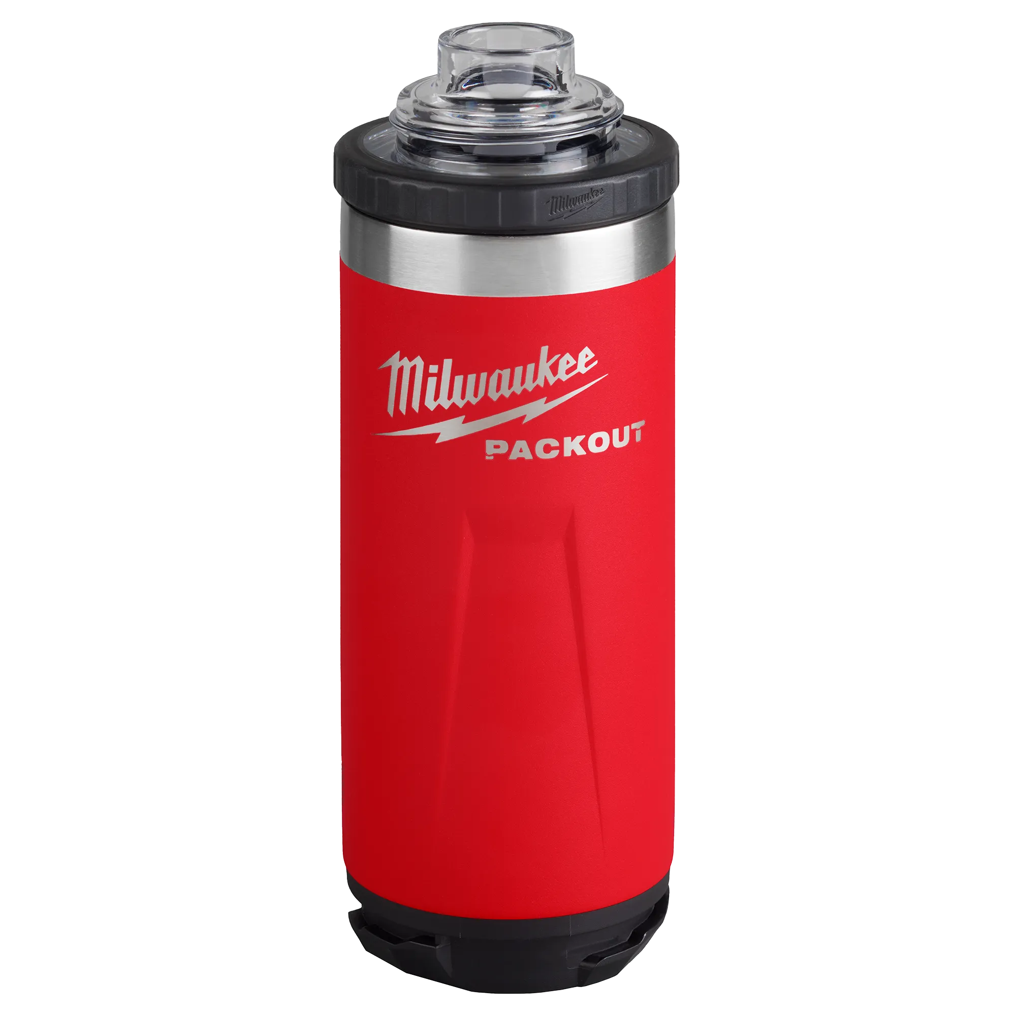 Image of the Milwaukee PACKOUT 18oz Insulated Bottle in red