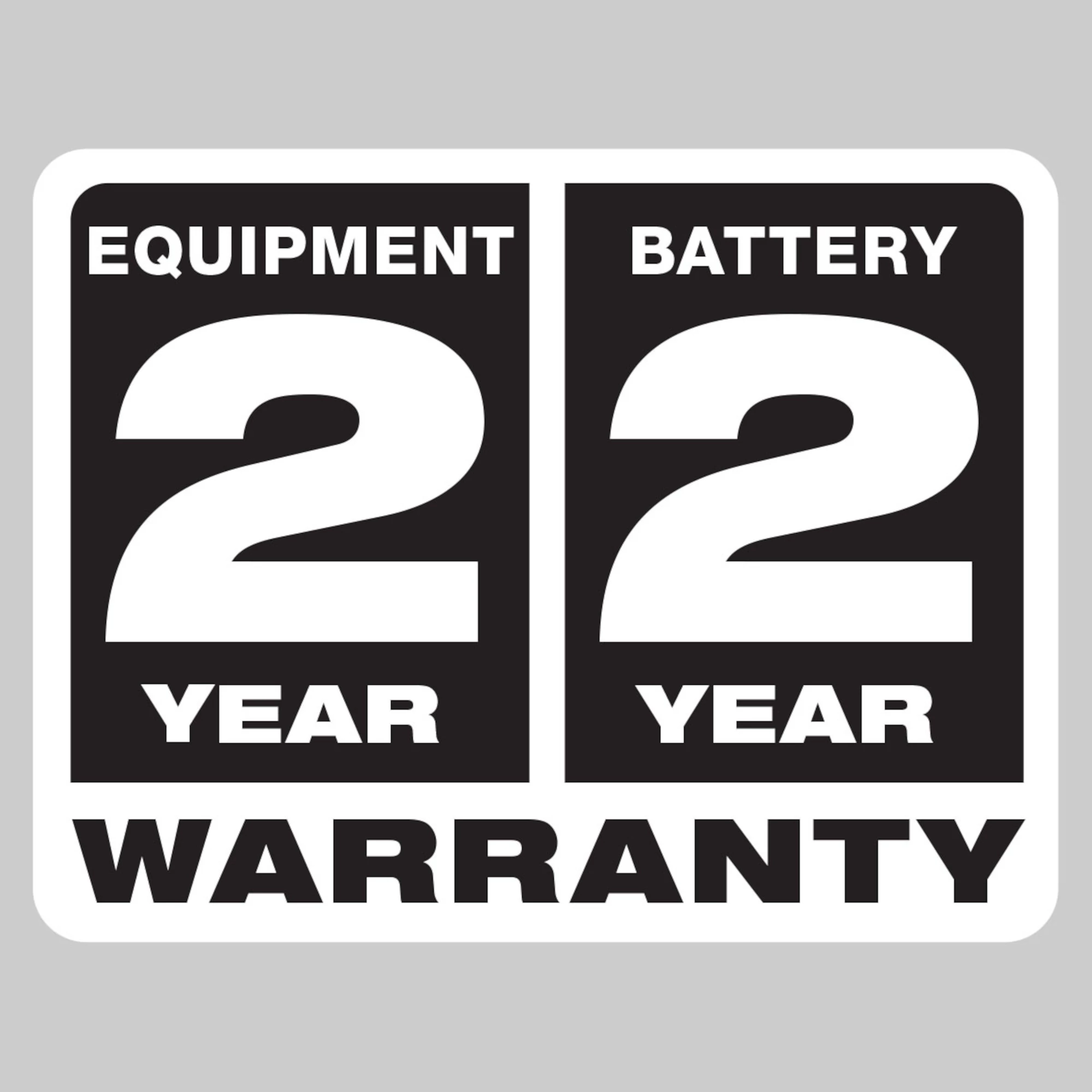 Two-year equipment & battery warranty